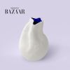 Alexis Porcelain Hand-crafted White Vase | Vases & Vessels by Vivee Home