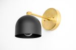 Black Dome Sconce - Multiple Variations - Model No. 8704 | Sconces by Peared Creation. Item made of brass