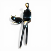 Little Lady- single female figurine with cat | Sculptures by YENNY COCQ