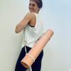 Macrame Yoga Mat Strap | Storage by Rosie the Wanderer. Item made of cotton with fiber