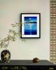Nocturned - Framed Original Oil Pastel Drawing - Tonalism Moonlit Night Scene | Drawings by Eman's Gallery