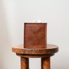 Copper Brown Leather Single Tissue Box Cover | Toiletry in Storage by Vantage Design