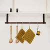 Suspended Storage Straps | Storage by Keyaiira | leather + fiber. Item made of wood with leather