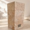 Modern Wine Bottle Holder, Handmade Marquetry Decor, Scandinavian Minimalist Accent | Tableware by Vesta Corte
