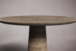 Essence Noche Travertine Round Table | Dining Table in Tables by HamamDecor LLC