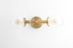 Vanity Lighting - Brass Black Vanity - Model No. 7350 | Sconces by Peared Creation. Item made of brass with glass