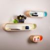 LED Floating Shelf: Bent Wood Wall Display with Colorful Interior | Shelving in Storage by Spacecraft Furnishing