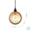 Rinza Terracotta Pendant Lamp | Pendants by Lit Lamps - Sustainable Mindful Lighting. Item works with rustic & traditional style