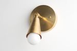 Brass Wall Fixture - Model No. 4339 | Sconces by Peared Creation. Item made of brass with glass