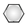 Metal Hexagon Floating Mirror | Decorative Objects by Sand & Iron