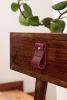 Small Wide Leather Pull [Flat End] | Hardware by Keyaiira | leather + fiber | Artist Studio in Santa Rosa. Item composed of leather