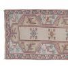 Distressed Turkish Oushak Runner Rug - Bohemian Style Carpet | Rugs by Vintage Pillows Store. Item composed of cotton & fiber