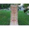 Antique Kurdish Muted Pale Rug Runner, Vintage Turkish | Runner Rug in Rugs by Vintage Pillows Store. Item made of cotton