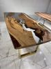 Oak Epoxy Table - Oak Table - Oak Dining Table | Tables by Tinella Wood. Item composed of oak wood and synthetic in contemporary or art deco style