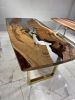 Oak Epoxy Table - Oak Table - Oak Dining Table | Tables by Tinella Collection. Item composed of oak wood and synthetic in contemporary or art deco style