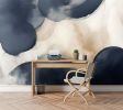 Indigo Drift — Abstract Luxury Wallpaper Mural | Wall Treatments by ELLE WALLS