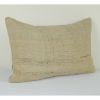 Organic Turkish Hemp Pillow, Kilim Cushion Cover, 16" X 24" | Sham in Linens & Bedding by Vintage Pillows Store. Item made of cotton with fiber