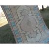 1970s Vintage Turquoise Turkish Oushak Rug - 5'8'' X 8' | Area Rug in Rugs by Vintage Pillows Store. Item made of cotton with fiber