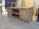 Model #1022 - Custom Media Entertainment Center | Media Console in Storage by Limitless Woodworking. Item made of maple wood works with mid century modern & contemporary style