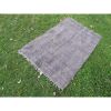 Vintage Flat Weave Angora Wool Mohair Turkish Blanket | Area Rug in Rugs by Vintage Pillows Store. Item made of cotton & fiber