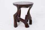 Solid Wood Sculptural Side Table, Contemporary Design, Red Wood | Tables by Logniture