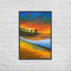 Framed Print - Day Blazed - Tropical Sunset Palm Tree | Work by Eman's Gallery