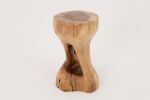 Walnut Solid Wood Sculptural Side Table, Original Contemporary Design | Tables by Logniture