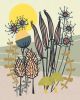 Sunrise - Mid Century Botanicals | Prints by Birdsong Prints. Item made of paper