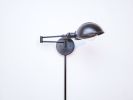 Swing Arm Adjustable Wall Light - Satin Black - Blackened | Sconces by Retro Steam Works. Item composed of metal compatible with industrial style