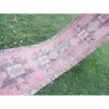 Distressed Traditional Oushak Runner With Brillant Colors | Runner Rug in Rugs by Vintage Pillows Store. Item made of cotton
