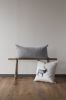 Light Blue Curly Wool Lumbar 14x28 | Pillow in Pillows by Vantage Design