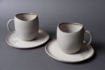 Mug with handle "Simplicity" 450 ml- organic natural shape | Drinkware by Laima Ceramics. Item composed of stoneware in minimalism style