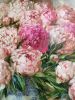 Large floral canvas, Peony oil paintings on canvas original | Oil And Acrylic Painting in Paintings by Natart. Item composed of canvas & synthetic compatible with contemporary style