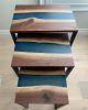 Premium Hardwood River Nesting Tables (set of 3) | Coffee Table in Tables by Good Wood Brothers. Item made of walnut with metal