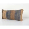 Handwoven Decorative Turkish Kilim Pillow Cover, Striped Obl | Cushion in Pillows by Vintage Pillows Store