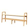Entryway bench, Mid century shoe storage, Wood bench | Benches & Ottomans by Plywood Project. Item made of oak wood works with minimalism & mid century modern style
