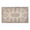 Vintage Handmade Medallion Floral Area Rug Oushak Beige | Rugs by Vintage Pillows Store. Item composed of cotton
