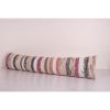 Extra Long Striped Rag Rug Lumbar Pillow Cover - Cotton Bedd | Cushion in Pillows by Vintage Pillows Store