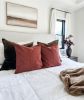 Red Rust Sherpa Pillow Cover | Pillows by Busa Designs