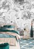 Watercolor Extra Large White Peony Wallpaper Mural | Wall Treatments by uniQstiQ