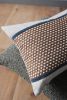 Embroidered Orange Circles Lumbar Pillow 12x18 | Pillows by Vantage Design