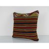 Top Quality Handwoven Kilim Pillow Cover 16" x 16" | Cushion in Pillows by Vintage Pillows Store. Item composed of cotton and fiber