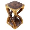 Haussmann® Wood Vine Twist Stool Accent Table 14 in x 23 in | Chairs by Haussmann®