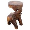 Haussmann® Wood Elephant Chang Stool 11 in DIA x 20 in | Chairs by Haussmann®