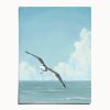 Seagull in Flight Art Print, Coastal Bird Wall Art, Beach Decor, Gull Painting | Prints in Paintings by The Ugly Cat Studio