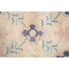 Handknotte Ecru and Gray Turkish Karapinar Runner Rug | Rugs by Vintage Pillows Store. Item made of cotton with fiber