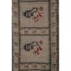 Vintage Aubusson Turkish Kilim Runner Rug With Vase Motifs | Area Rug in Rugs by Vintage Pillows Store. Item composed of wool