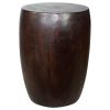 Haussmann® Wood Merlot End Table 15 D x 20 inch High Dark | Tables by Haussmann®