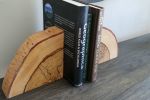 Spalted Hickory Solid Wood Bookends | Storage Stand in Storage by Hazel Oak Farms. Item made of wood