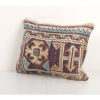 Turkish Oushak Rug Pillow, Wool Pillow Case Fashioned From a | Cushion in Pillows by Vintage Pillows Store